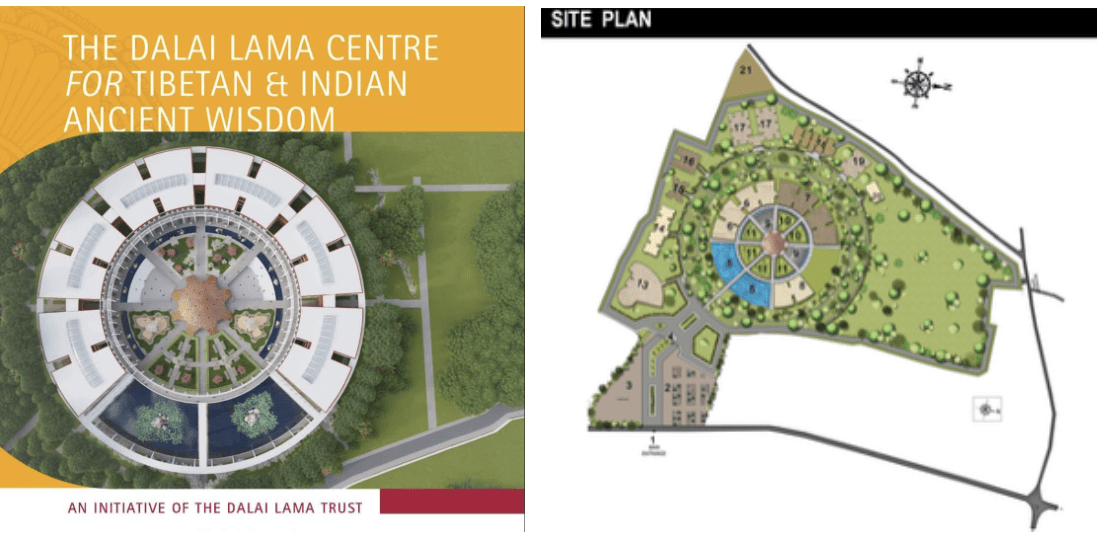 photo DCTIAW site plan showing the open, unutilized area (in white) designated for the Maitreya Bodhgaya Project