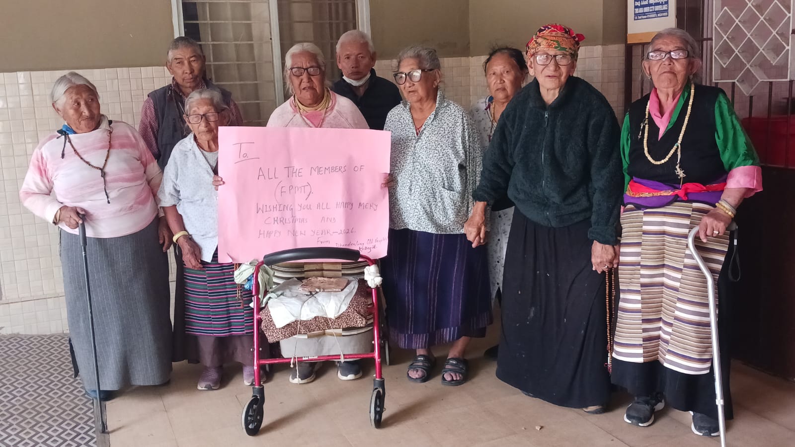 Residents of Dhondenling OPH extend their warm wishes for a Merry Christmas and
a Happy New Year 2026 to all members of the FPMT