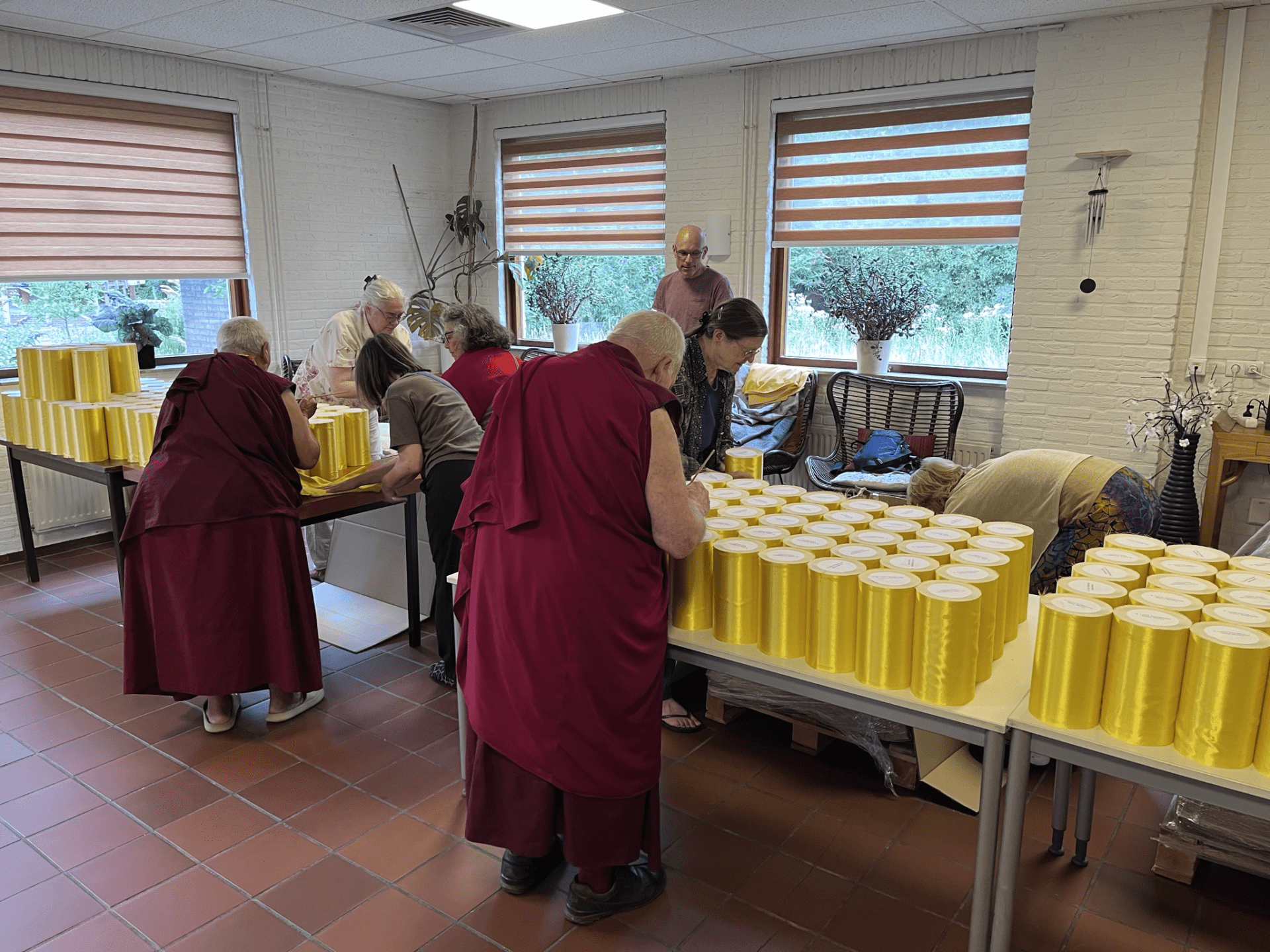 Work in progress at f Maitreya Instituut Loenen. Photo credit of f Maitreya Instituut Loenen Facebook page.
