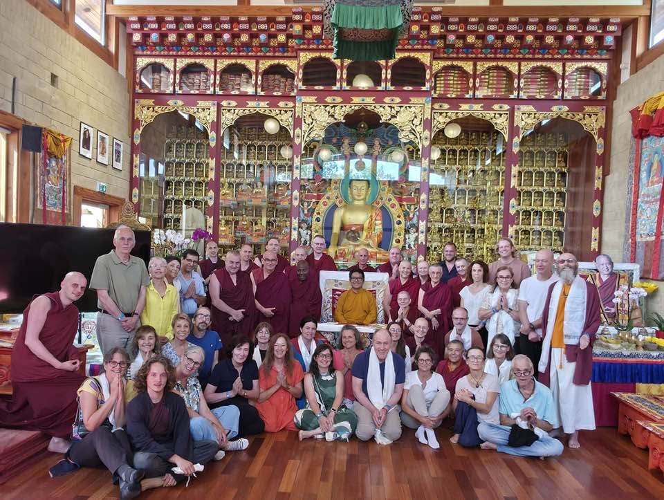 H.E. Serkong Rinpoche at Nalanda Monastery, France, June 29, 2026. Photo by
Rommy Johnson.