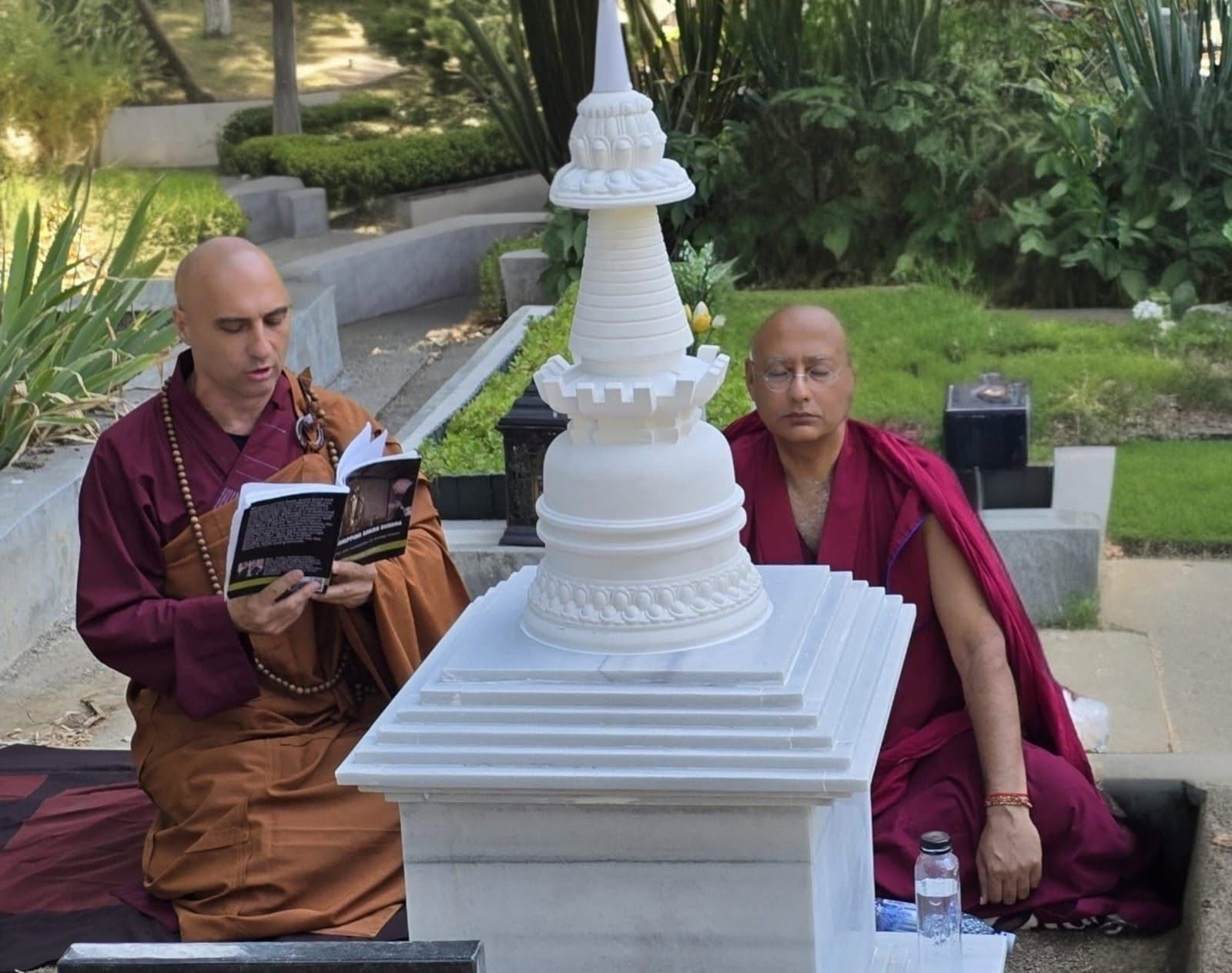 New Stupa in Budharest. Photo credit of Garden of Maitreya Study Group Facebook page