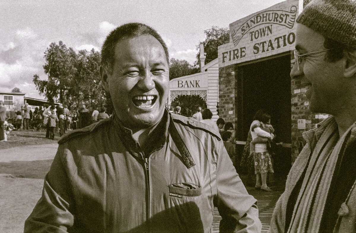 Lama Yeshe in Bendigo, Australia, 1981. Photo by Ian Green. Photo courtesy of the Lama Yeshe Wisdom Archive.