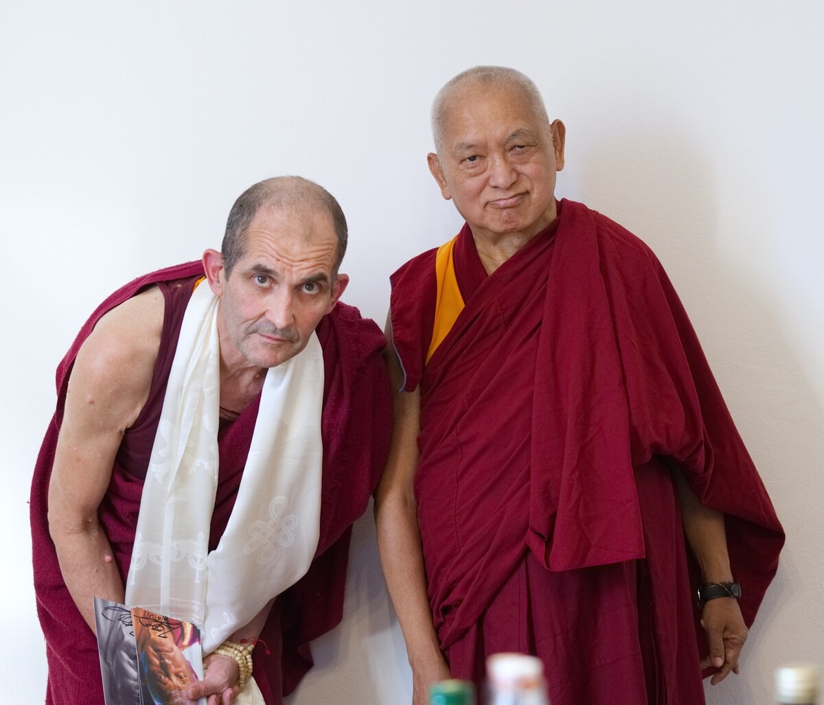 Rinpoche and Ven. Charles, 2017. Photo by Lobsang Sherab.