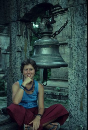 Merry Colony at Pashupatinath, February 1980. Photo courtesy of Merry Colony.