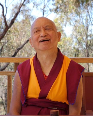 Lama Zopa Rinpoche, Bendigo, Australia, September 2014. Photo by Ven. Roger Kunsang.