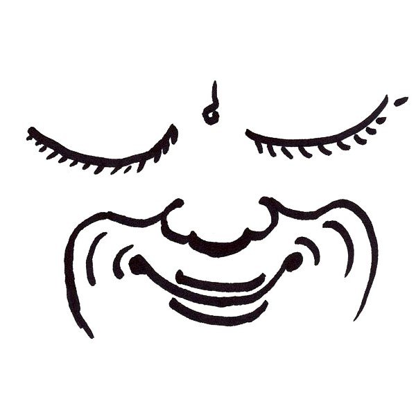 drawing of a smiling figure by Lama Zopa Rinpoche