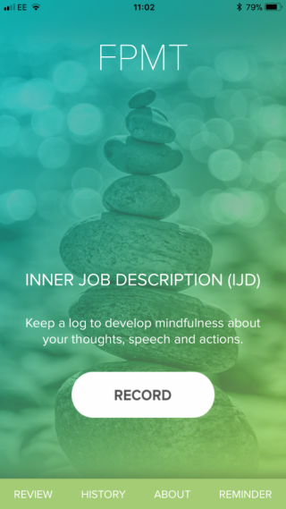 A screen shot of the Inner Job Description App landing page.