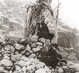 Lama and Rinpoche at Lawudo. 1970