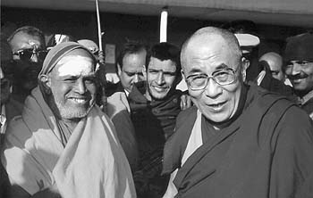 His Holiness the Dalai Lama in Allahbad, India