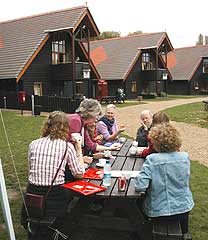 An outdoor session at the EE conference.