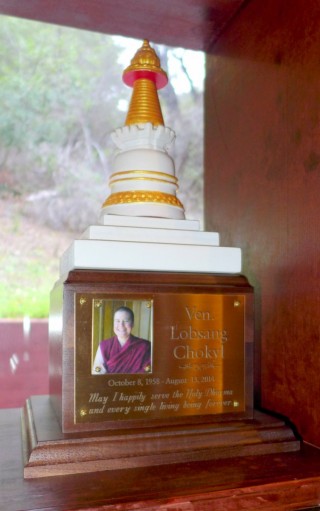 Memorial Stupa for Ven. Chokyi in Land of Medicine Buddha's Wish-Fulfilling Temple, California, US