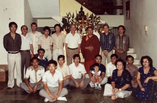 Lama Yeshe visiting Singapore, 1984.