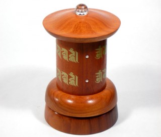Prayer wheel made by FPMT student Chuck Thomas for the Foundation Store, FPMT International Office's online shop