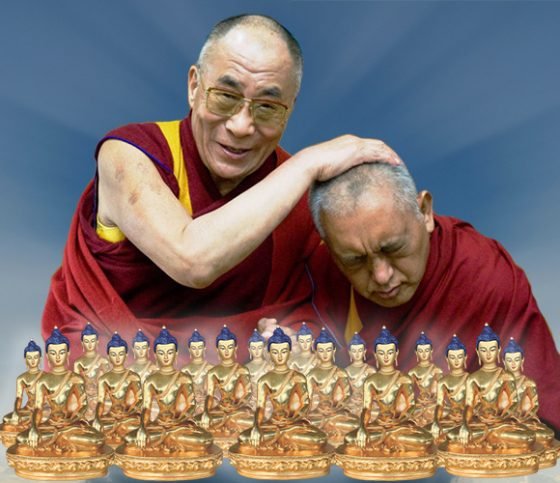 Offering Buddha Statues to His Holiness the Dalai Lama - FPMT