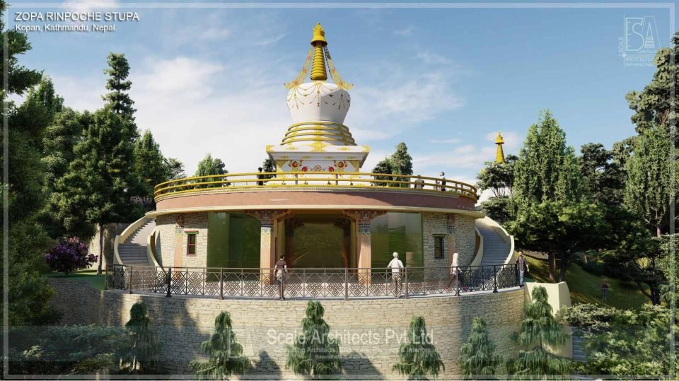 Stupa of Complete Victory for Lama Zopa Rinpoche  at Kopan Monastery