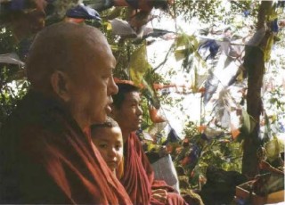 Lama Zopa Rinpoche with Tulku Tenzin Chogyal and Maratika Lama Karma Wangchuk