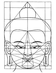 Closeup golden buddha face sketching vector  Stock Illustration  93249388  PIXTA