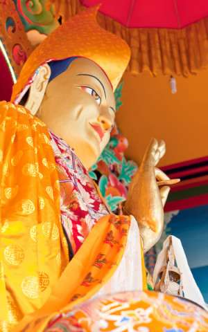 Lama Tsongkhapa statue at Kopan Monastery, Kopan, Nepal. Photos from Dreamstime.