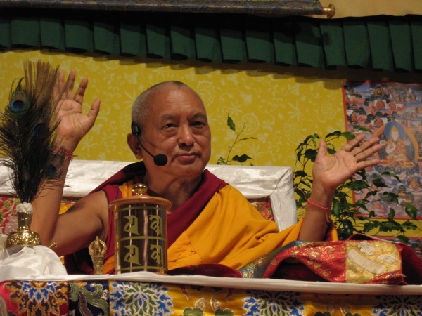 Lama Zopa Rinpoche, CPMT 2009, France. Photo by Ven. Kunsang. 