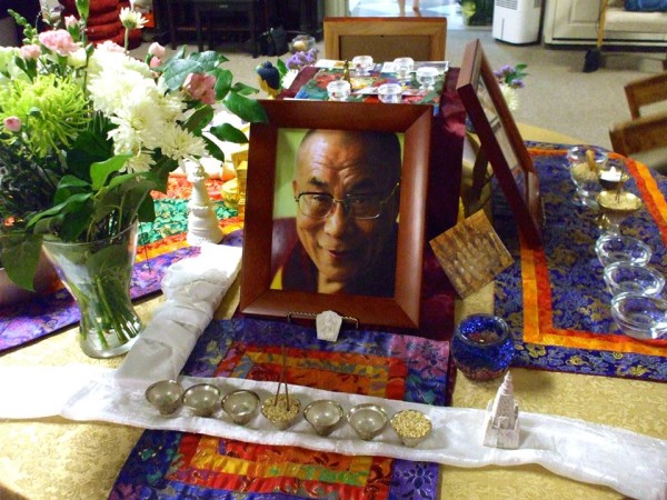 Lama Yeshe Ling Centre's Compassion Day 2013 altar, Oakville, Canada, July 2013. Photo courtesy of Lama Yeshe Ling Centre.