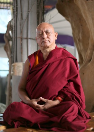 Lama Zopa Rinpoche, Singapore, March 2013. Photo by Ven. Thubten Kunsang.