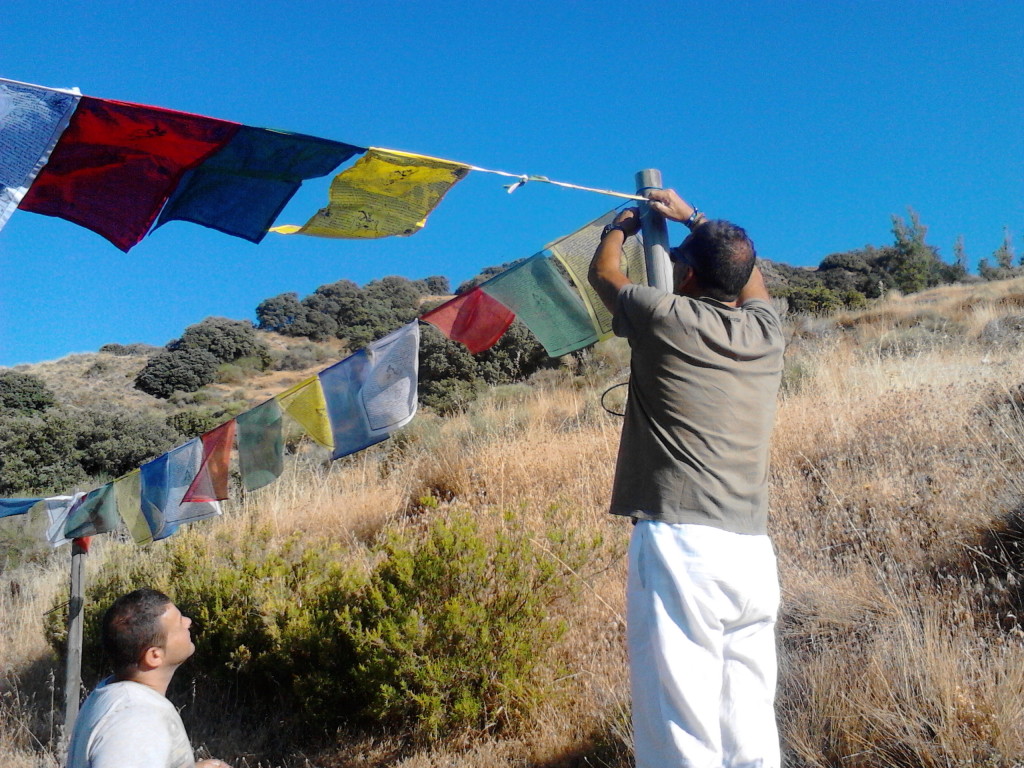 prayer flags at oseling spain august 2013