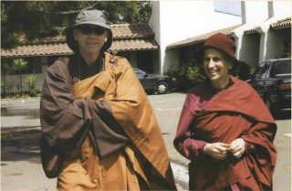 Reverend Master Eko Little, Abbot of Shasta Abbey, with Bhikshuni Thubten Chodron. Photo by Su Co Chon Duc.