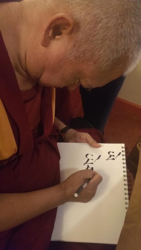 Lama Zopa Rinpoche, Aptos, California, September 2013. Photo by Ven. Roger Kunsang.