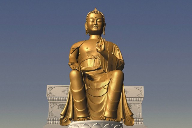 Computer rendition of Maitreya statue. Image courtesy of Maitreya Project.