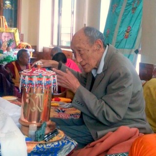 Khyongla Rato Rinpoche, Osel Labrang, Sera Monastery, January 2014. Photo by Ven.Gyalten Samten.