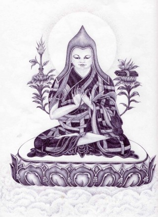 Lama Tsongkhapa offered by Henry Haro of California’s Pelican Bay State Prison Security Housing Unit to His Holiness Zong Rinpoche. “I prayed to Lama Tsongkhapa that anyone who sees, touches or comes into proximity of His image during its journey from here to LPP, from LPP to the residency of Zong Rinpoche, be blessed.”