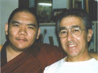 Serkong Rinpoche with his disciple Alex Benin