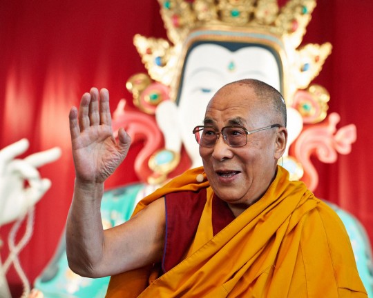 His Holiness the Dalai Lama at Istituto Lama Tzong Khapa, Pomaia, Italy, June 13, 2014. Photo by Olivier Adam.