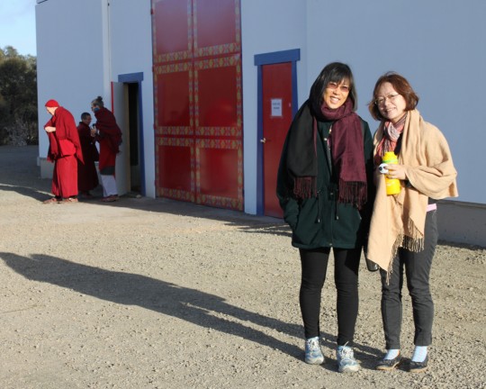 Selina Foong and Candy Tan, Great Stupa of Universal Compassion, Australia, September 2014. Photo by Laura Miller.