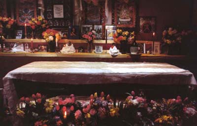 Lama's coffin at Vajrapani
