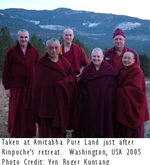 Photo Credit: Ven Roger Kunsang at Amithabha Pure Land Washington USA Feb. 2005